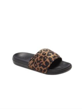 VANS Kids' La Costa Slide Slip-On Slipper Sandal In Leopard Fur/ Black